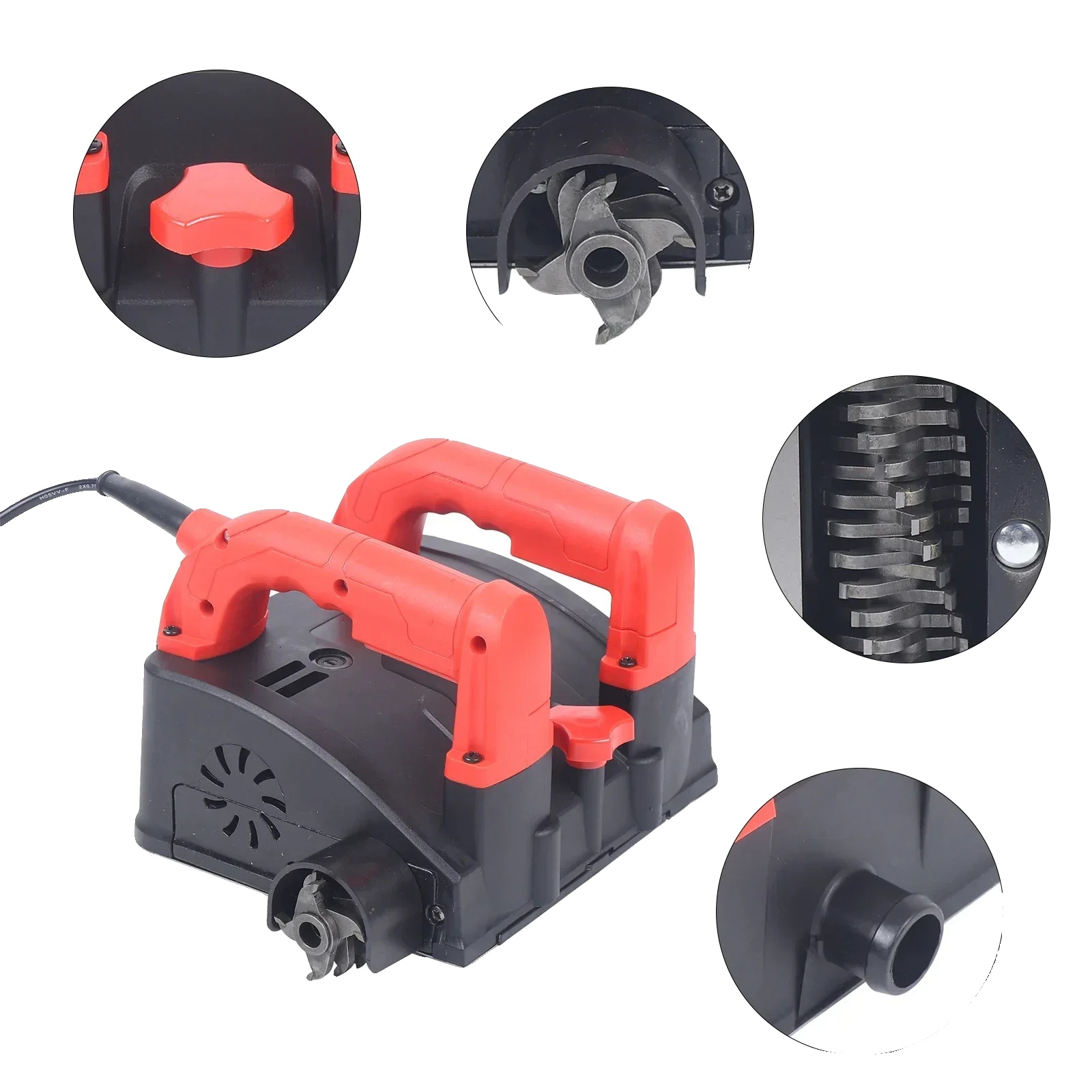 Elektrischer Hobel, Einstellbare Schnitttiefe, Hohe Drehzahl, Rot