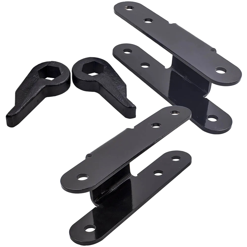 Höherlegungssatz, Geschmiedeter Stahl, Einstellbare Höherlegung Vorne Von 1" Bis 3", Hinten 2", Kompatibel Mit Chevy S10 1982-2004, Artikelabmessungen: 32 Cm X 22 Cm X 13 Cm