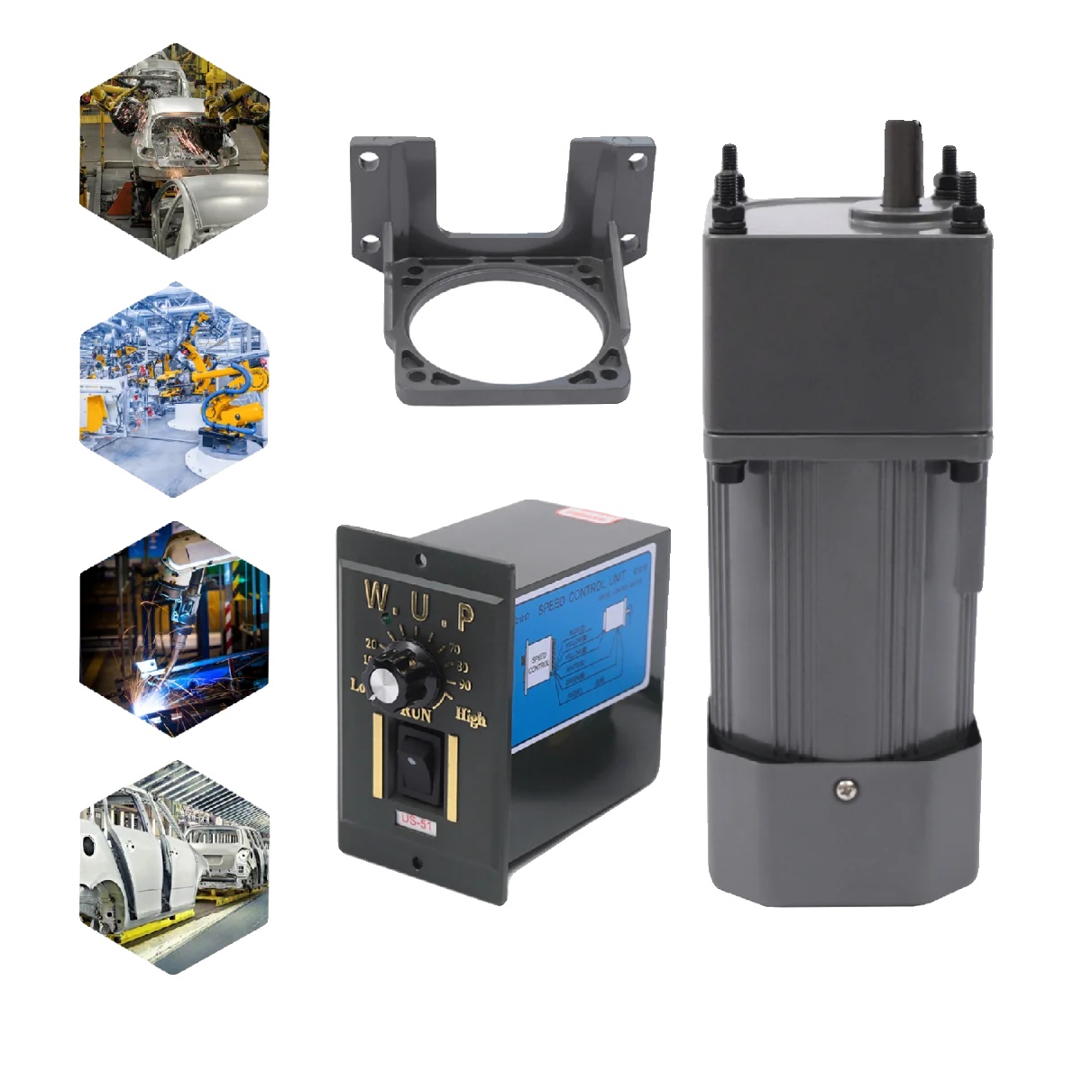 Induktionsmotor, 90 W Leistung, 220 V Wechselspannung, Drehzahlverhältnis 20.000 U/min, Wellengröße 1,2 X 2,8 Cm, Abmessungen 16,5 X 9 X 9 Cm