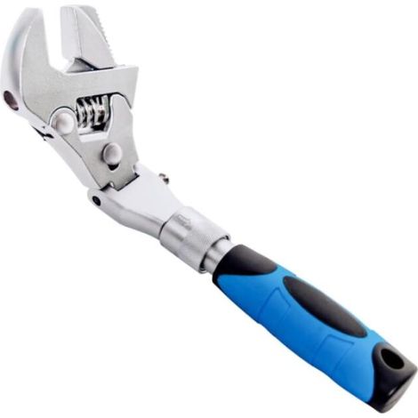 1 Stück Verstellbarer Ratschenschlüssel Mit Flexiblem Kopf, 25,5 Cm, Multifunktionale Verstellbare Ratsche, Die Sich Um 180 Grad Drehen Und Biegen Lässt.