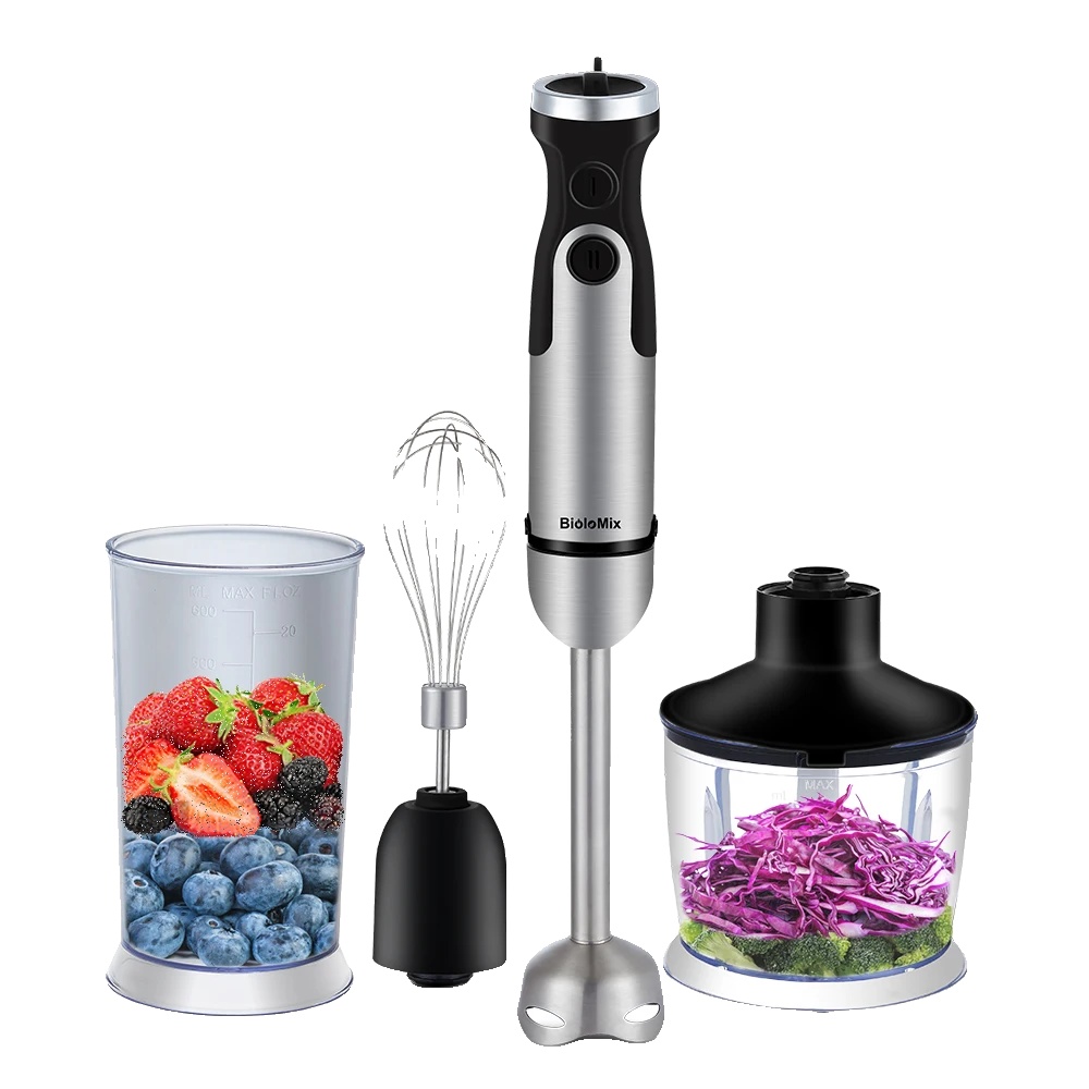 Stabmixer, 1200 W Leistung, 6 Geschwindigkeitsstufen, 4-in-1-set