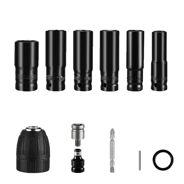 Steckdosenadapter-set, 12-teilig, Robuste Metallkonstruktion, 12-teiliges Set