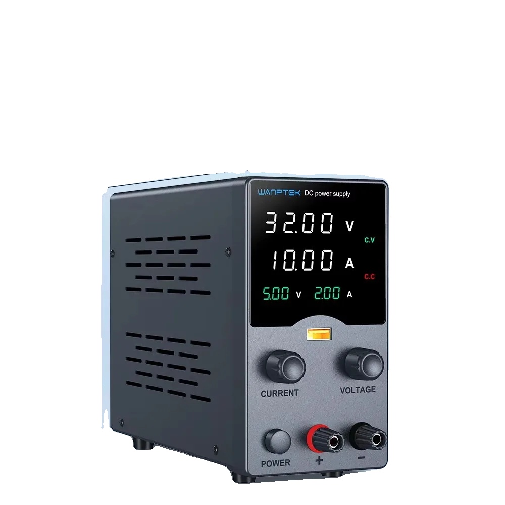 Labornetzteil, Einstellbare Spannung, Usb-ausgangsanzeige, 0–32 V, 0–10 A, 220-v-eu-stecker