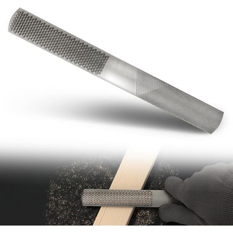 Stück, Holzfeile, 20 Cm, 4-in-1-handwerkzeug Aus Kohlenstoffstahl Mit Flacher, Halbrunder, Runder Und Rauer Oberfläche, Für Holz, Weichmetall Und Kunststoff