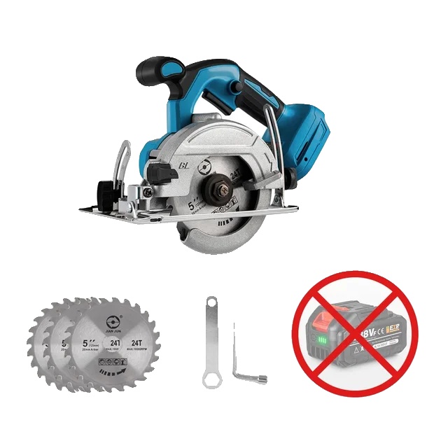 Kreissäge, Bürstenloser Motor, Einstellbarer Schnittwinkel, Kein Akku