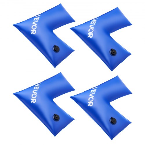 Wassersack Eckausführung, 6er Pack À 570 X 565 Mm, 0,4 Mm Dicke Pvc-säcke Mit Auslaufsicherem Schraubverschluss, Pool Beschwerungssack Zur Befestigung Von Poolabdeckungen Im Winter, Blau
