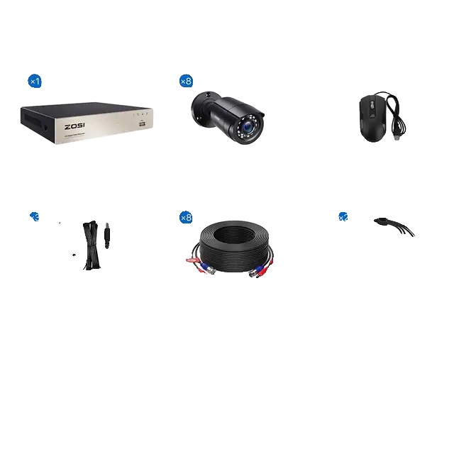 8-kamera-videoüberwachungssystem, Hd 1080p, Keine Weiteren Angaben, 8-kanal-dvr X 8 Kameras