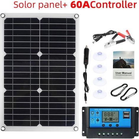 20w 12v Solarpanel-set Mit Batterieladeregler Für Wohnwagen, Boote Und Den Außenbereich