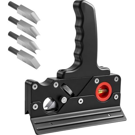Holzhobel, Fasenhobel Mit 4 Schneidköpfen, Ergonomischem Griff, Libellen, Einhandhobel Für Holzbearbeiter, Schreiner Und Tischler