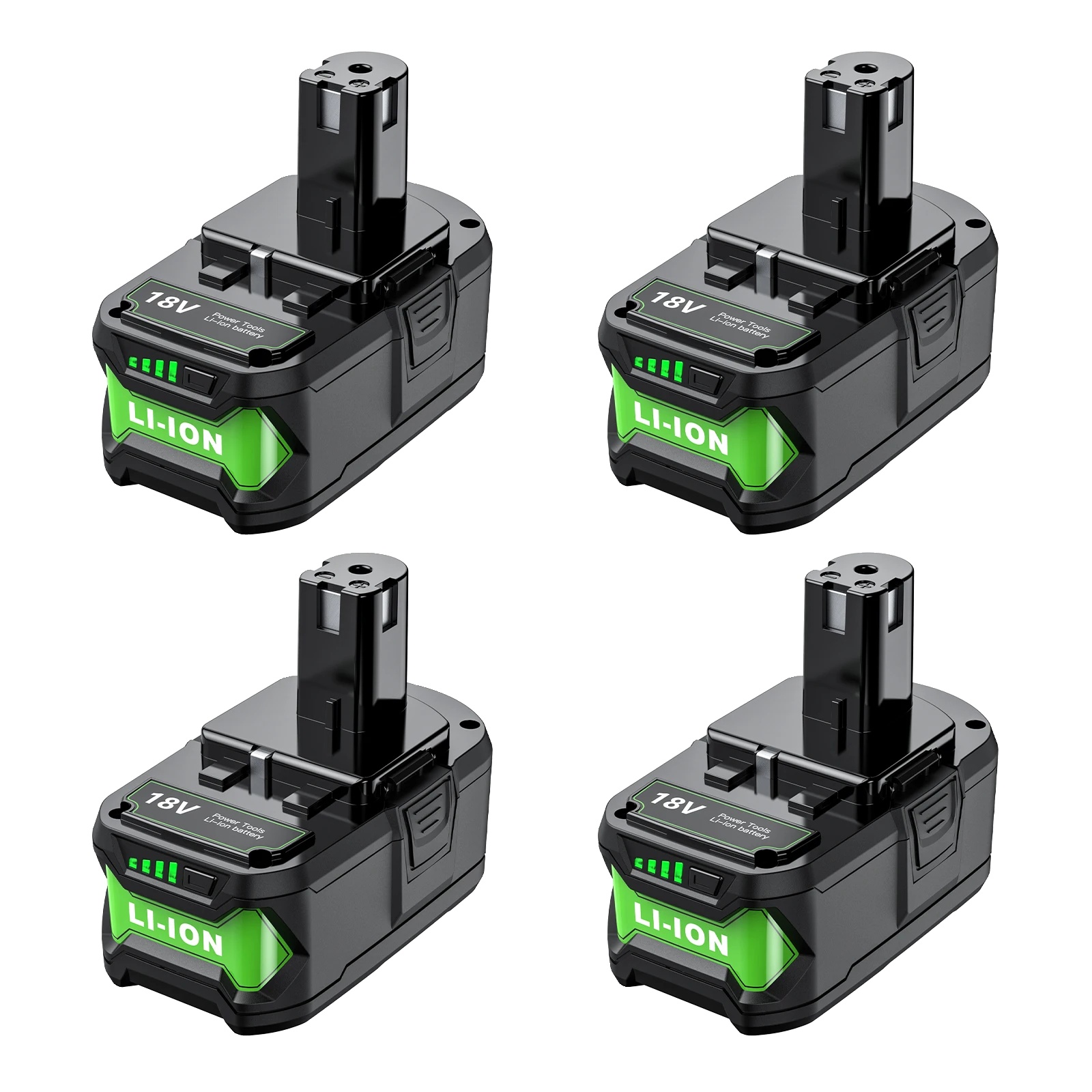 Ersatzakku, 8000 Mah Kapazität, Kompatibel Mit Ryobi Elektrowerkzeugen, 4 Stück 8.0