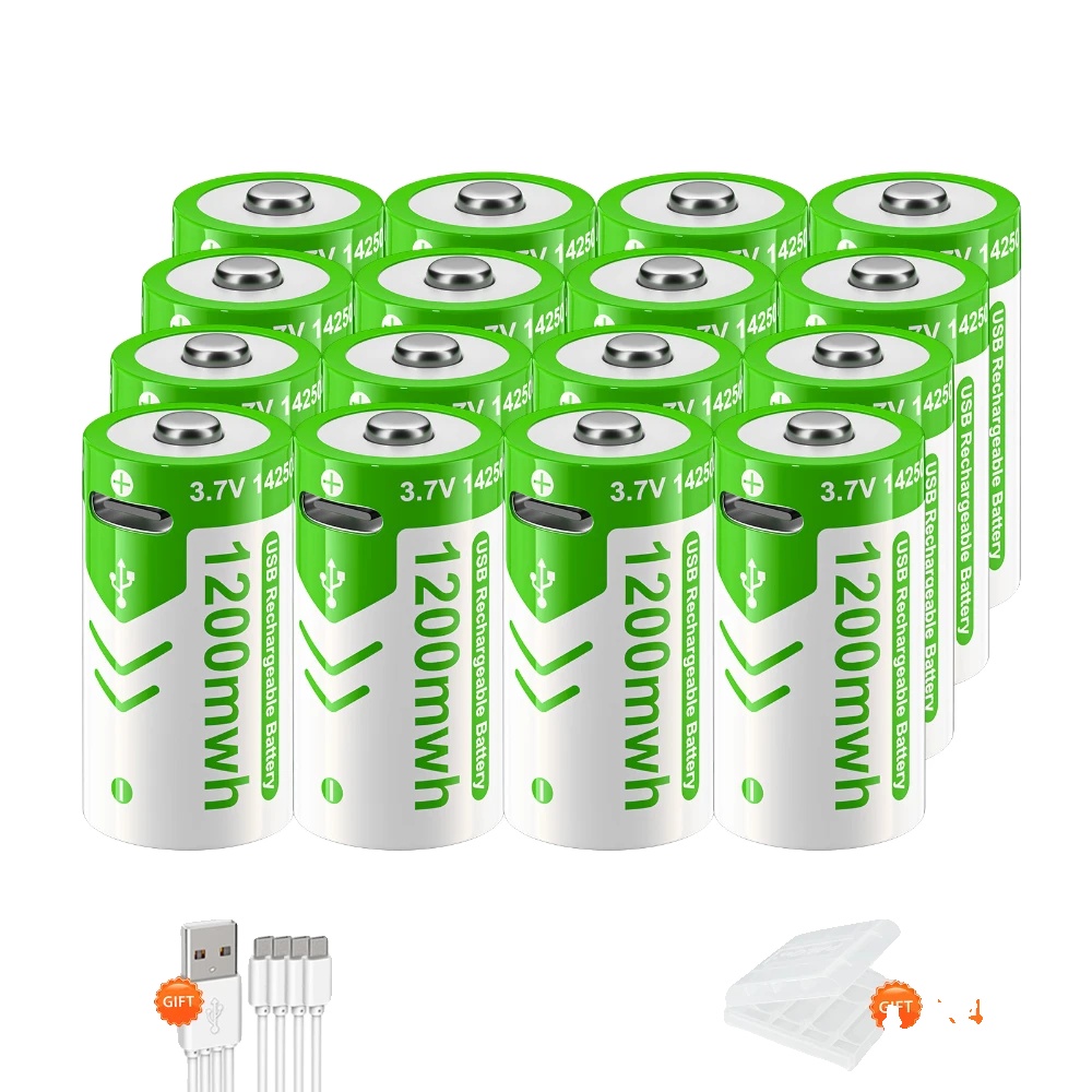 Wiederaufladbarer Akku, Lithium-ionen, 1200 Mwh Kapazität, 16 Stück