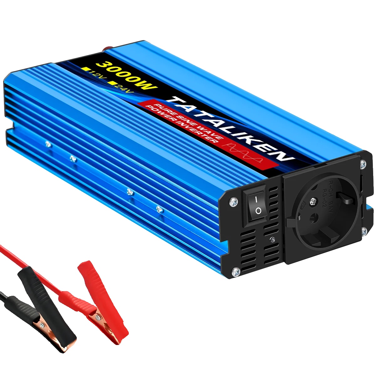 Wechselrichter, 220 V Wechselstromausgang, Eu-steckerkompatibilität, 24 V 3000 W 220 V 50 Hz Eu