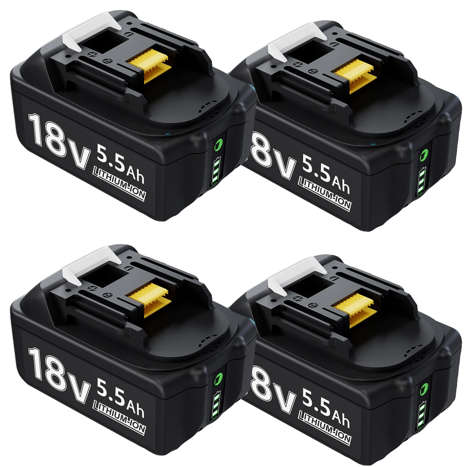 Akku, Lithium-ionen, Kapazität 5500 Mah, 4 Stück