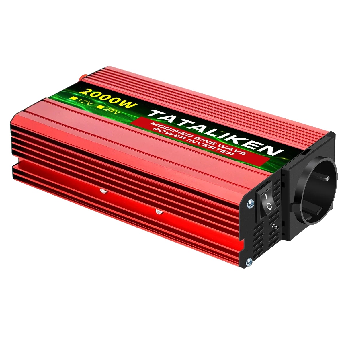Wechselrichter, 1000 W Ausgangsleistung, Universell Einsetzbar, 12 V, 2000 W, 50 Hz, Eu