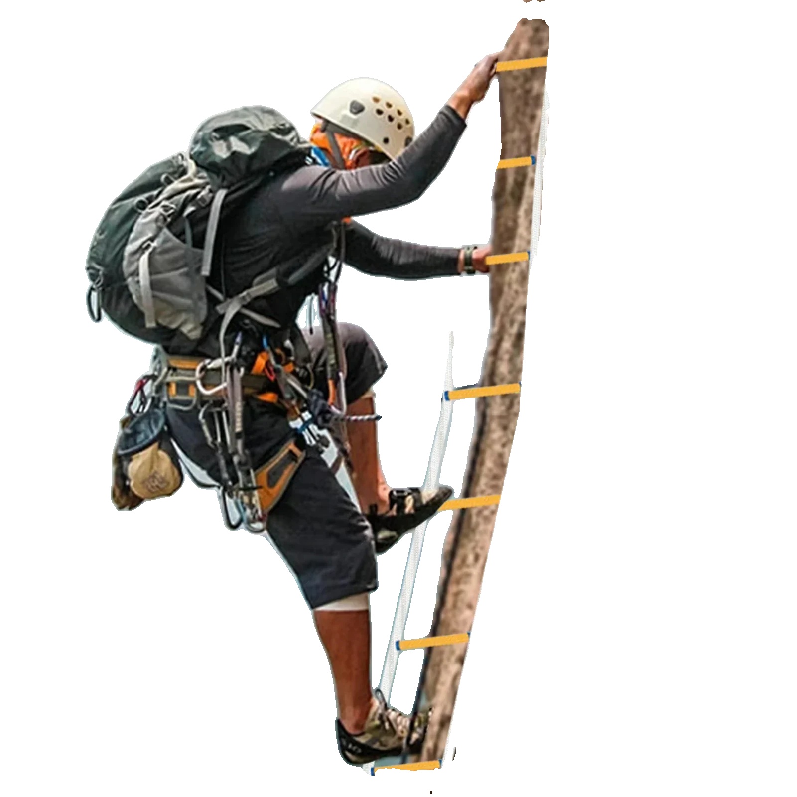 Strickleiter, Feuerfestes Seil, 12 Meter Lang, 8 Mm Durchmesser, Maximale Traglast 300 Kg, Sicherheitsverschluss