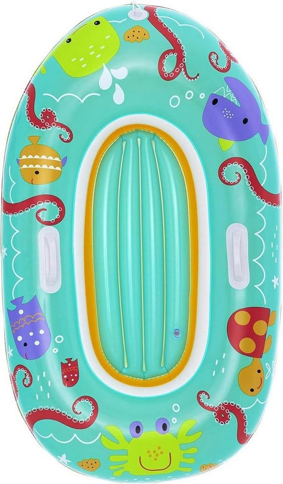 Bestway Schlauchboot 110 x 64 x 25 cm Tropical Crew Baby Boat für Kinder ab 3 Jahren
