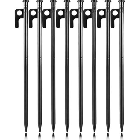 (8er-pack) 25 Geschmiedete Stahl-zeltnägel, Robuste Zeltnägel, Campingnägel Mit Haken, Bodenanker Für Zelte, Planen, Strände Und Gärten.