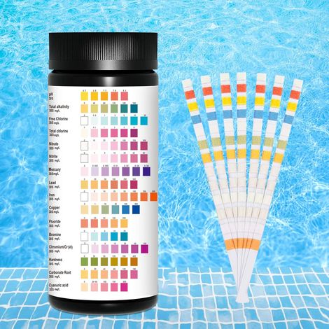 Packung Mit 100 Trinkwasser-teststreifen, 16-in-1-wasserteststreifen, Pool-teststreifen, Wasserqualitäts-testset Für Zuhause