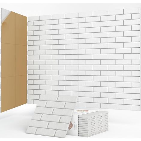 Set Mit 12 Selbstklebenden Akustikpaneelen, 30x30x1cm Ziegelsteinförmige Schallschutzpaneele, Hochdichte Akustikwandpaneele Für Tonstudios, Spielzimmer, Wohnungen Und Büros.
