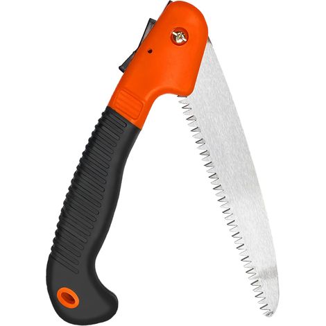 (orange) 180 Mm Klapp-gartensäge, Klapp-handsäge Mit Rutschfestem Griff Und Sicherheitsverriegelung, Vielseitige Handsäge Zum Schneiden, Gärtnern, Trimmen Und Reparieren