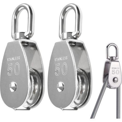 Stück Edelstahl-rollen, M50/400 Kg Tragkraft, Edelstahl-rolle, Rolle Mit Drehlagern, Blockrolle