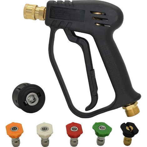 Hochdruckreinigerpistole, 5000 Psi Schaumwaschpistole Mit 5 Sprühdüsen Und M22 14-mm-schnellkupplung Für Kärcher Autowaschschlauch