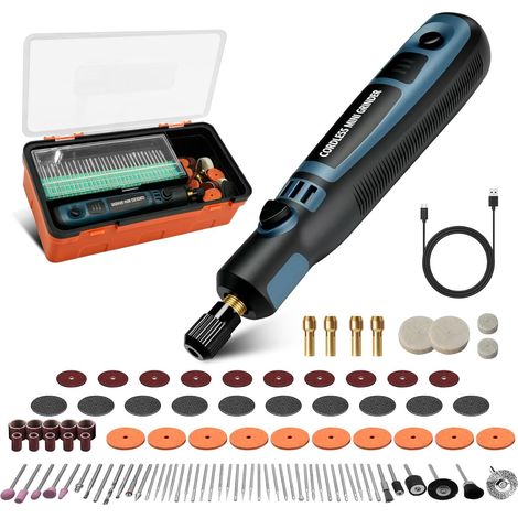Elektrischer Gravierstift Mit 96 Bits, Kabelloses, Per Usb Wiederaufladbares Rotationsgravierwerkzeug-set, Tragbares Multifunktionales Rotationswerkzeug Zum Schnitzen, Polieren, Schleifen, Bohren Und
