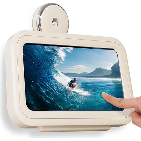480° Drehbare Dusch-handyhalterung, Verstellbar, Wasserdicht, Beschlagfrei, Hd-touchscreen, Für Handys Von 4-7 Zoll