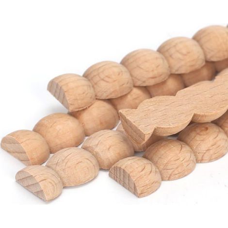 Halbrunde Holzleiste – 10er-set, 40 Cm, Unbehandelt – Dekorative Profilleiste – Geeignet Für Möbel, Türen, Wände Und Regale – Cuneary