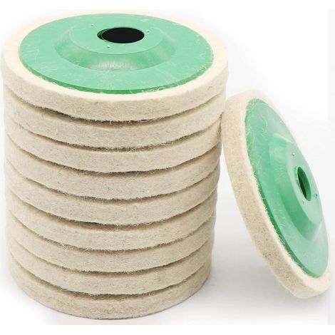 10-teiliges Polierscheiben-set Für Winkelschleifer, 100-mm-wolle, Flexible Polierscheibe Für Bohrmaschinen, Schleifwerkzeug Für Marmor, Metalle, Glas, Schleifhilfe