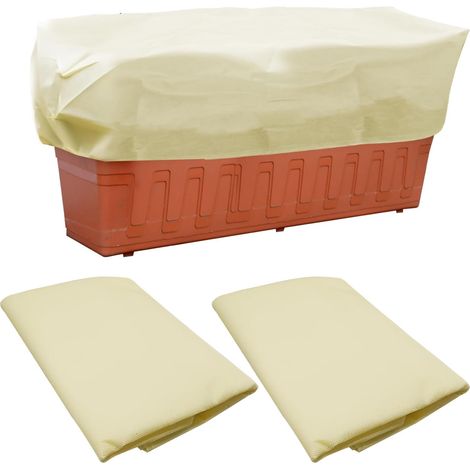 (99 X 41 X 46 Cm) 2-teilige Rechteckige Pflanzkasten-schutzhüllen, Frostschutz Für Winterpflanzen, Rechteckige Winterpflanzenabdeckungen, Frostschutzhüllen Für Pflanzen Im Freien Mit Kordelzug