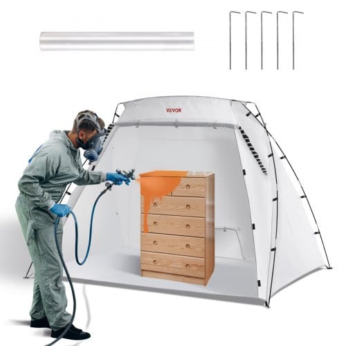 Mophorn - Vevor Farbkabine Diy Sprühmalerei Sprühfarbe Schutzzelt Weiß 228 X 158 X 158 Cm, 210d Oxford-gewebe 210d Oxford-gewebe Tragbare Sprühfarbe Farbstand Diy Hobby Malstation Mit Lüftungsöffnungen