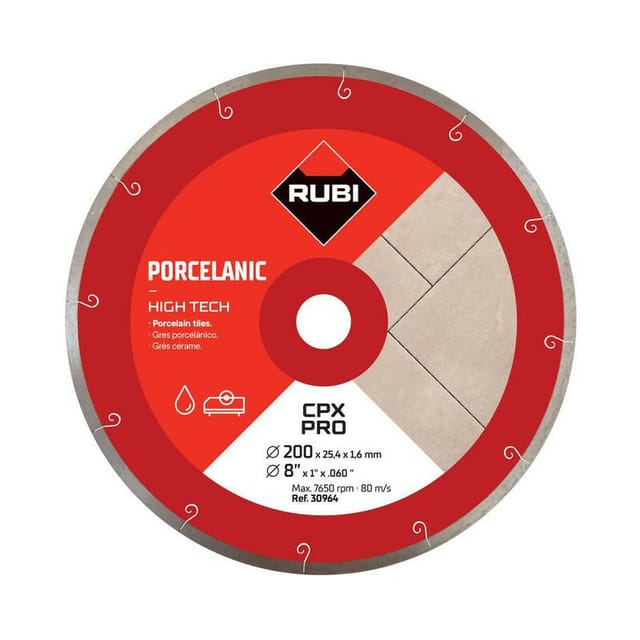 Rubi - Diamantscheibe für Feinsteinzeug j-slot 200 x 25,4 x 1,6mm - CPX-200 pro