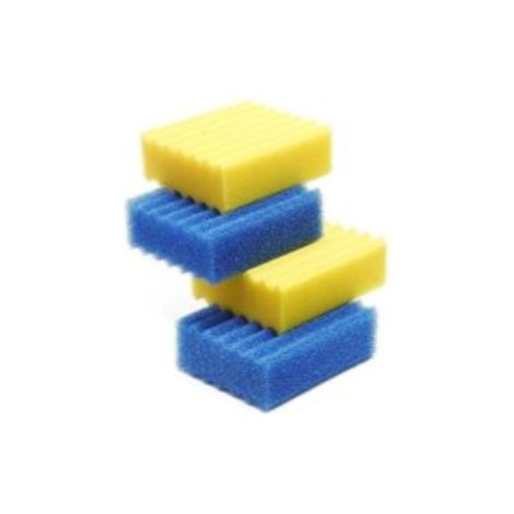 Set Mit 4 Filterschwämmen (2 Gelbe, 2 Blaue) Biofilter 350 Ersatzschwämme Geeignet Für Teiche Und Schwimmbäder