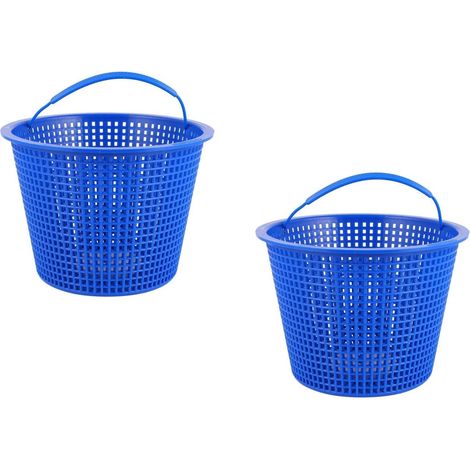 Set Mit 2 Blauen Ersatzkörben Für Schwimmbadskimmer, Zum Entfernen Und Reinigen Von Blättern Und Schmutz