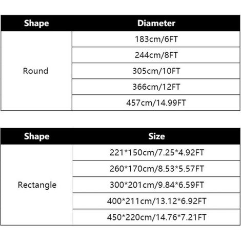 Runde Poolabdeckung (210 Cm Durchmesser) Mit Faltbarem Kordelzug Für Pools Mit 183 Cm Durchmesser