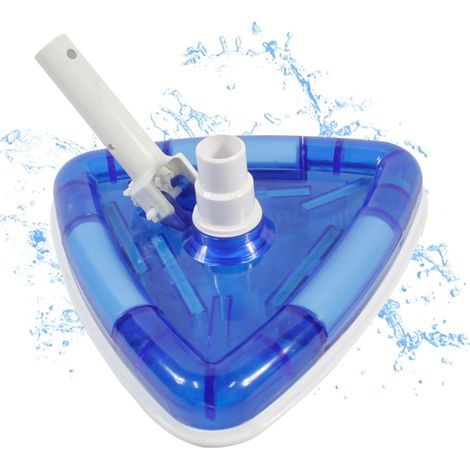 Luxuriöser Poolroboter Für Aufstell- Und Einbaupools, Beschwerter Dreieckiger Saugkopf, Mit Drehbarer Schlauchhülle Und Bodenbürsten, Blaues Gehäuse