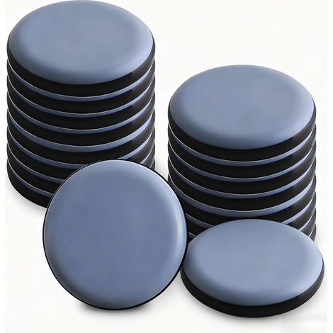 20 Möbelgleiter, 30 Mm Ptfe-teflon-selbstklebegleiter, Runde, Kratzfeste Gleiter Für Schwere Möbel Und Stühle, Geräuscharm, Schützt Parkett- Und Fliesenböden, Blau