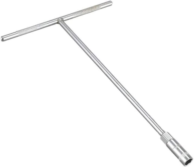 Aougo - 1 senrise langer Steckschlüssel 16 mm Sechskant T-Form, silber