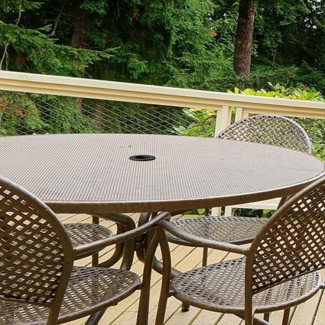 4 Lochringe Für Sonnenschirme Auf Terrassentischen, Silikagel, Braun