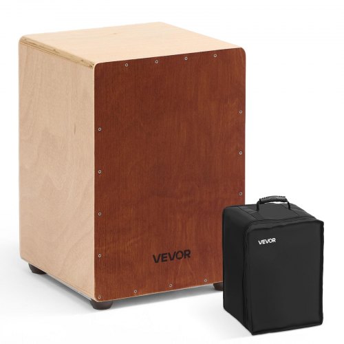 Cajon, Kistentrommel Mit Internen Snare-drähten, Leichte Drum Box Aus Holz, Trommel-musikinstrument Mit Abgerundeten Kanten, Inkl. Reisetasche, Für Anfänger & Profis, 305x305x430 Mm