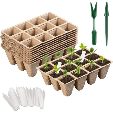 Biologisch Abbaubare Anzuchtschalen (ohne Löcher Im Boden), 20er-packung, Geeignet Für Pflanzen, Obst Und Gemüse.