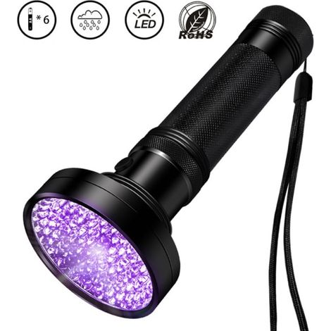 Uv-taschenlampe Mit 100 Leds – Großes Modell