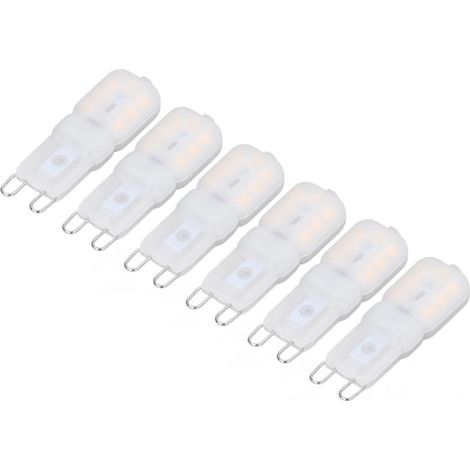6er-pack Dimmbare 3-w-g9-led-lampen, Energiesparend, 360°-beleuchtung Für Decken- Und Wandleuchten, Warmweiß, 220–240 V