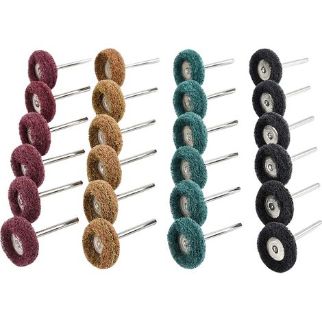 Set Mit 40 25-mm-schleifscheiben, Polierzubehör Für Dremel-rotationswerkzeuge – Braun 80er Körnung / Grün 150er Körnung / Rot 240er Körnung / Schwarz 300er Körnung