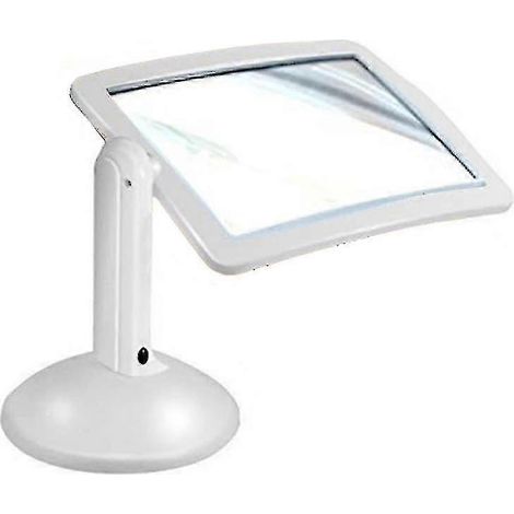 Hands Fyee 3x Großformat-leselupe, Tragbare 360°-drehlupe Mit Licht Und Ständer, Tragbare Led-leselupe