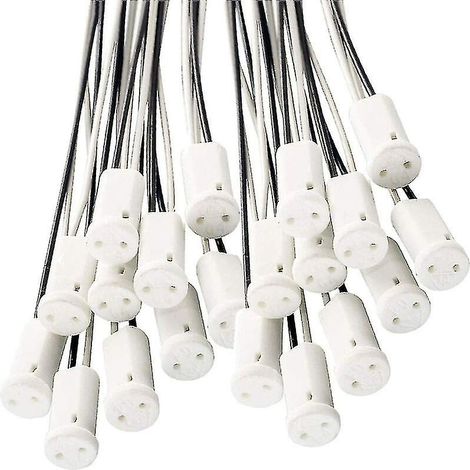 Packung Mit 25 Cerafyc G4-fassungen Mit Halterung Für G4-led-/halogenlampen, 10 Cm Kabel