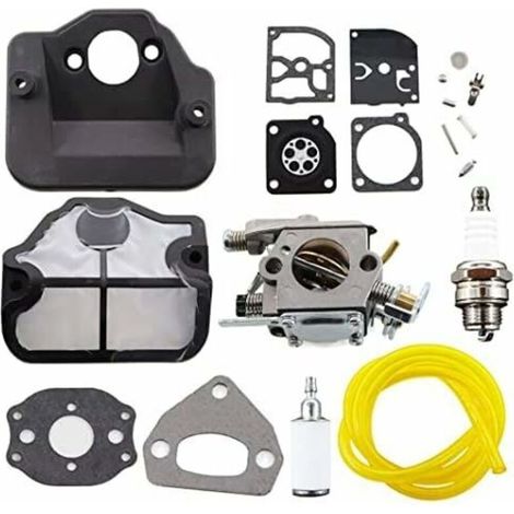 Vergaser Für Husqvarna Kettensägen 36, 41, 136, 137, 141, 142 – Luftfilter, Zündkerze, Reparatursatz – Ersetzt Zama C1q-w29e