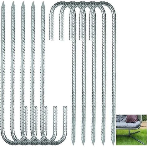 10er-pack Verzinkte Zeltnägel, 30 Cm – Rostfreier Stahl – Zur Befestigung Von Trampolinen, Zelten Und Zäunen – Für Hohe Beanspruchung Geeignet