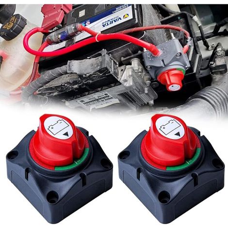 Set Mit 2 12v-24v 300a Batterietrennschaltern – Wasserdichter Trennschalter – Abs-gehäuse Und Messinganschlüsse – Einfache Installation